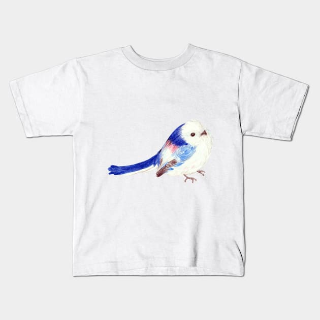 Little White Bird Kids T-Shirt by lindaursin